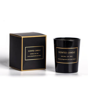 Black small cup scented candle single gift box scented candle bedroom deodorizing scented candle