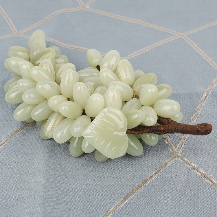 100pcs Modern Natural Green Heart Leaf Afghan Jade Grape Leaves Grapes Home Decoration