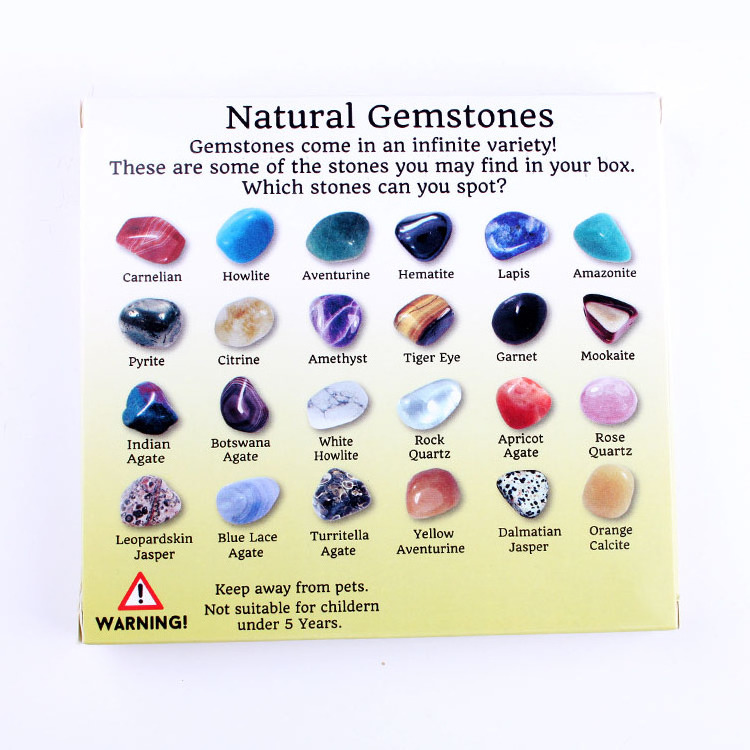 Natural Gemstone Collection Boxed Ore Specimens Small Stones For Children Gifts