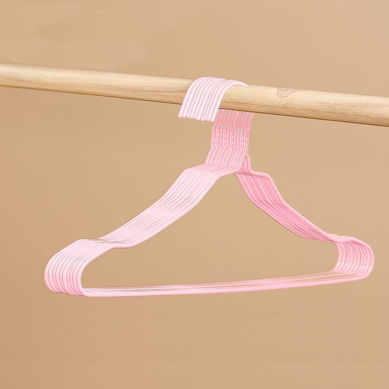 Wholesale Cheap Slim PVC Coated Clothes Hanger Rack Stand Non Slip Wire Metal Laundry Hanger