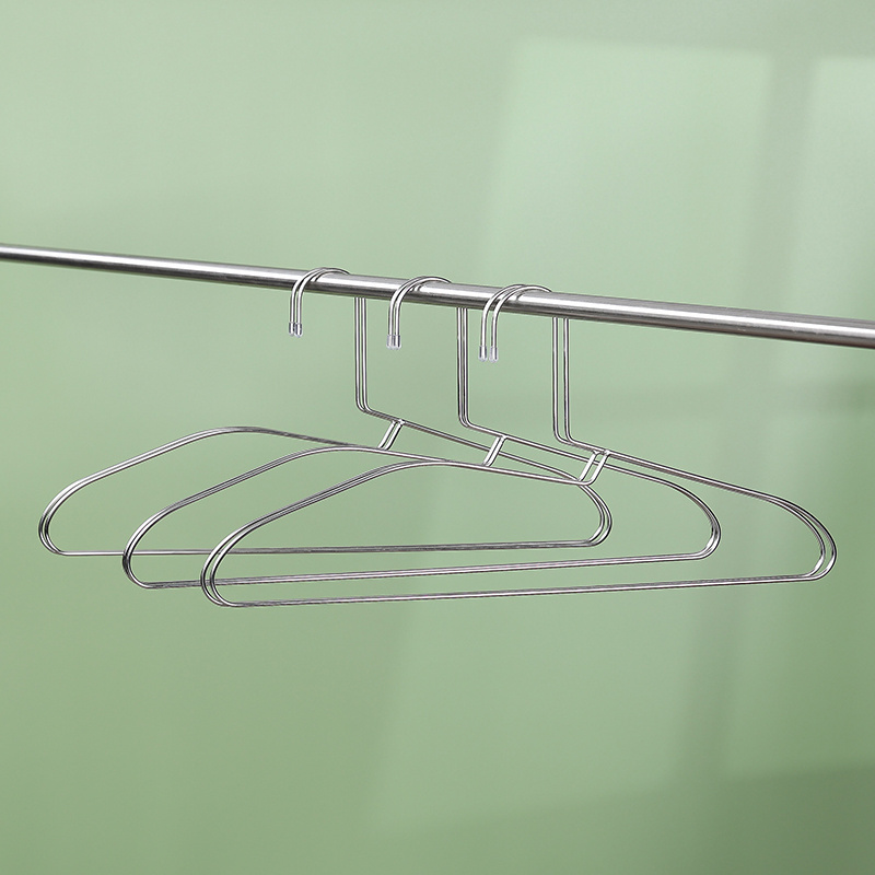 Factory wholesale heavy duty stainless steel coat hanger non slip suit hanger coat jacket hangers sweater