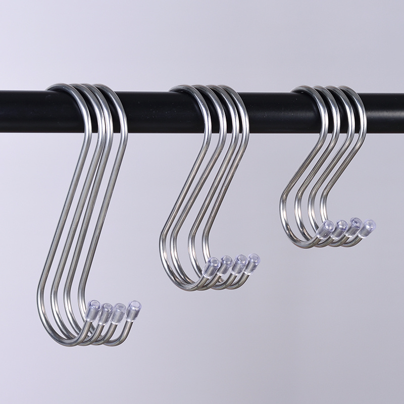 Factory wholesale 201 stainless steel s hook metal s hooks heavy duty