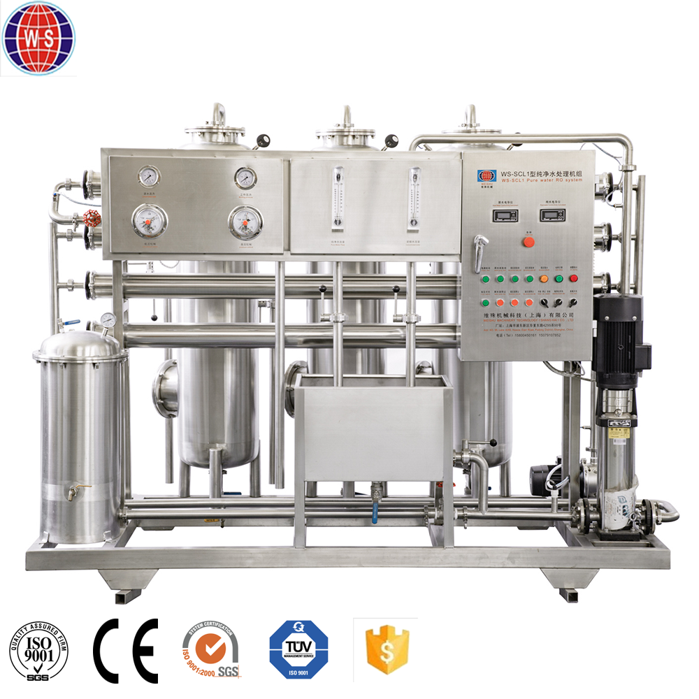 2tph Reverse Osmosis Water Treatment Plant 2000lph Pure Water Treatment Machine 2t Ro Water Processing Machines