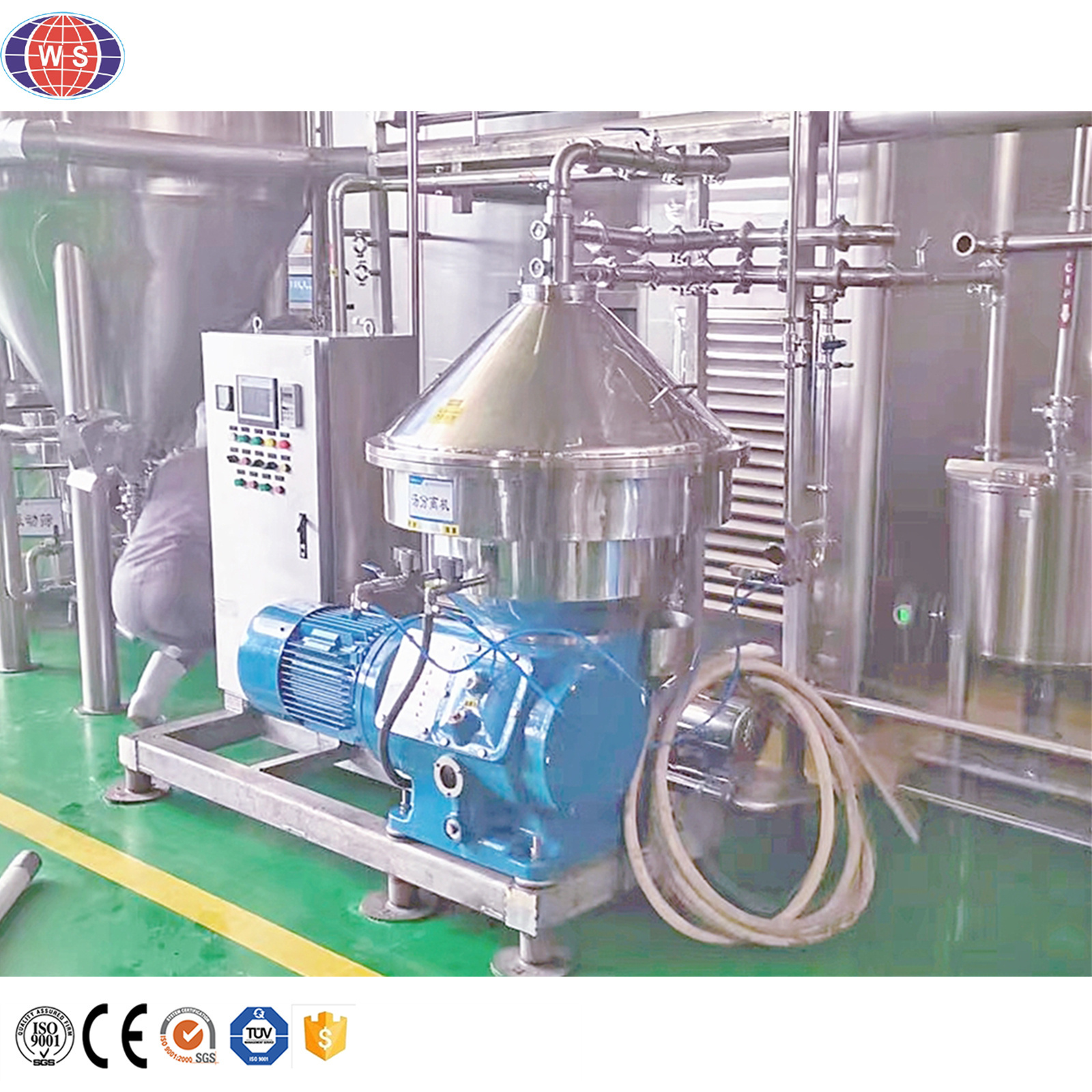 Factory direct sales! Disc centrifuge separator 500 to 5000LPH electric milk cream centrifugal separator