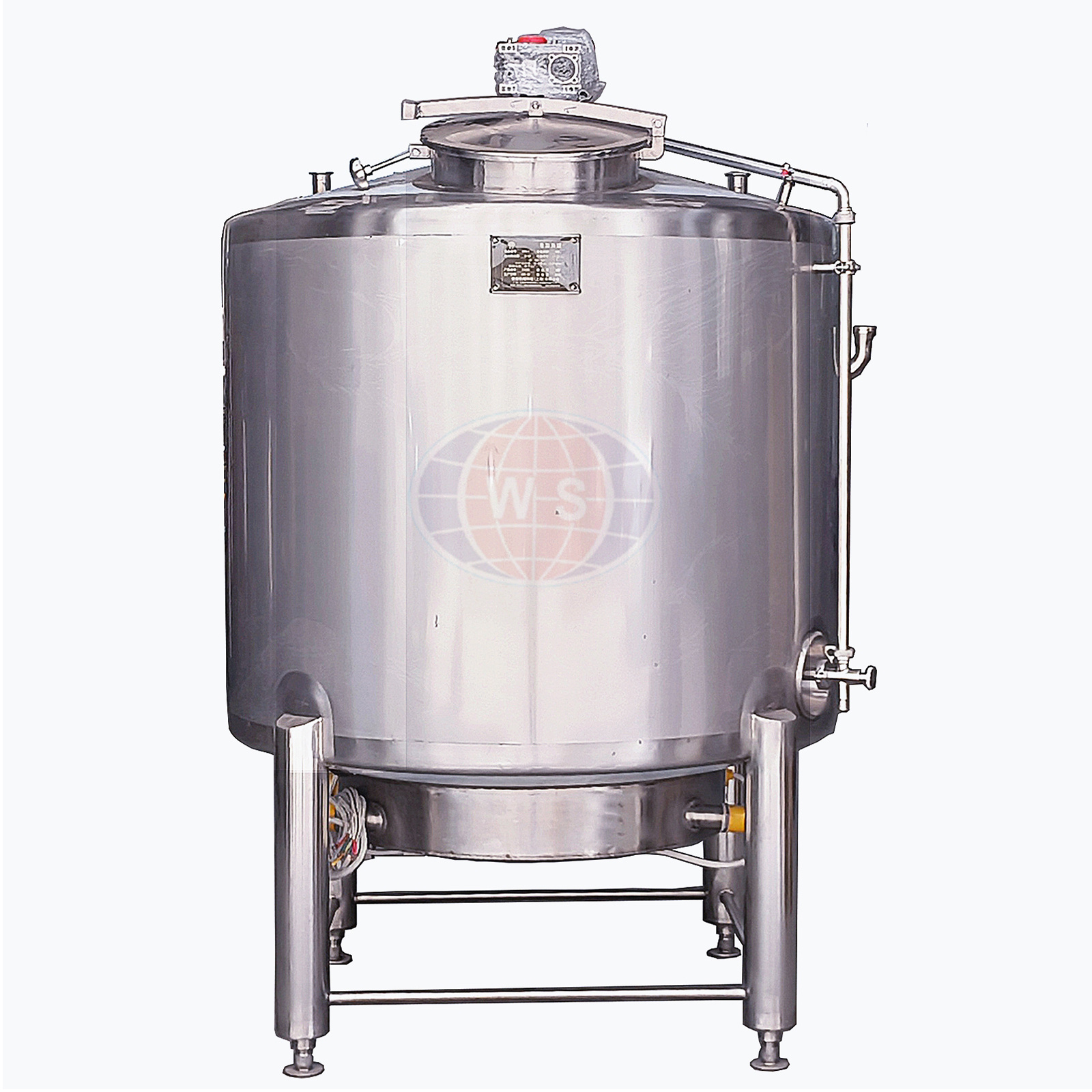 Factory outlet! food grade stainless steel 304/316 tanks electric heating mixing tanks aging tank with agitator