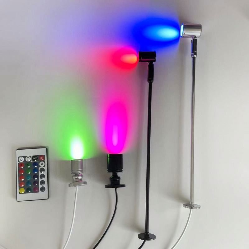 RGB USB Mini Spotlight 5V Downlight Wall lamp jewelry display light Cabinet led light