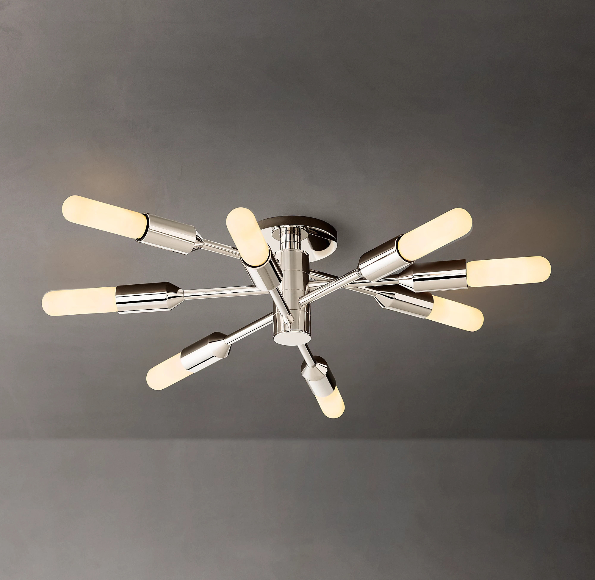 Gold Black Semi  Flush Mount Light Ceiling