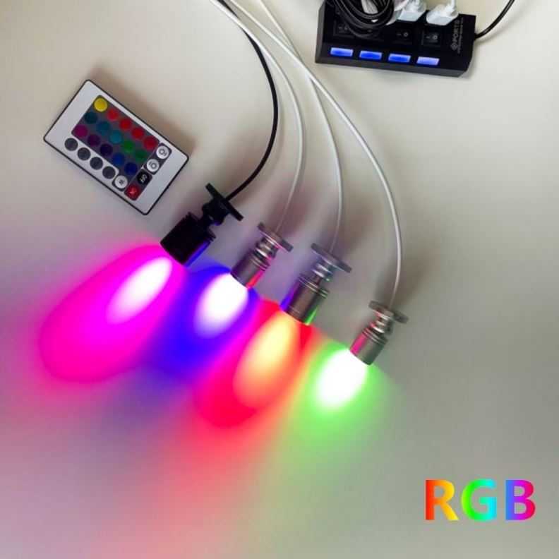 RGB USB Mini Spotlight 5V Downlight Wall lamp jewelry display light Cabinet led light