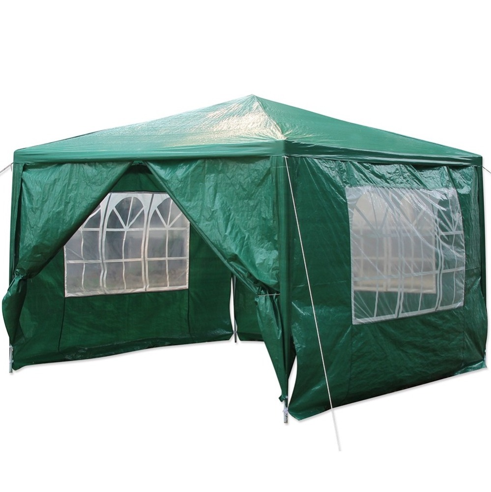 PE gazebo with side walls 3x3m