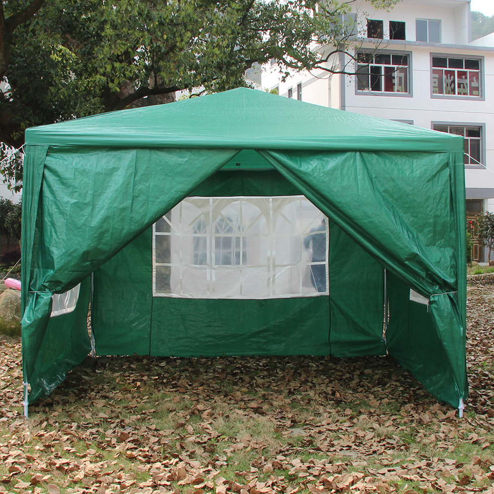 PE gazebo with side walls 3x3m