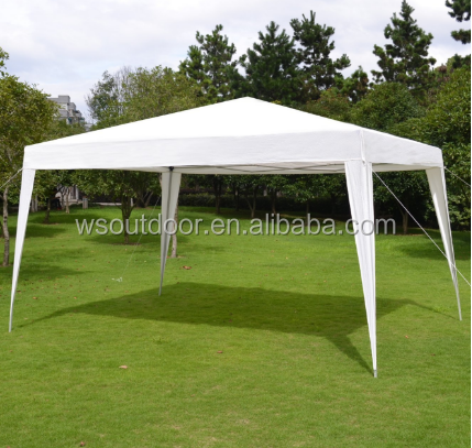 EZ POP UP Folding Gazebo Camping Canopy W/Carry Bag Wedding Party Tent With Side Wall-WHITE