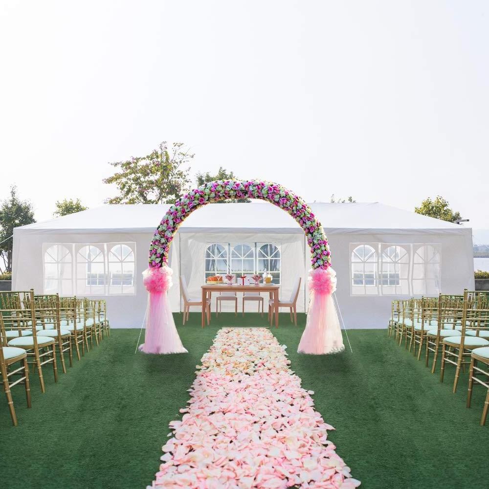 10'x30' Outdoor Party Wedding Canopy Tent Portable White Gazebo Tent with Removable Sidewalls