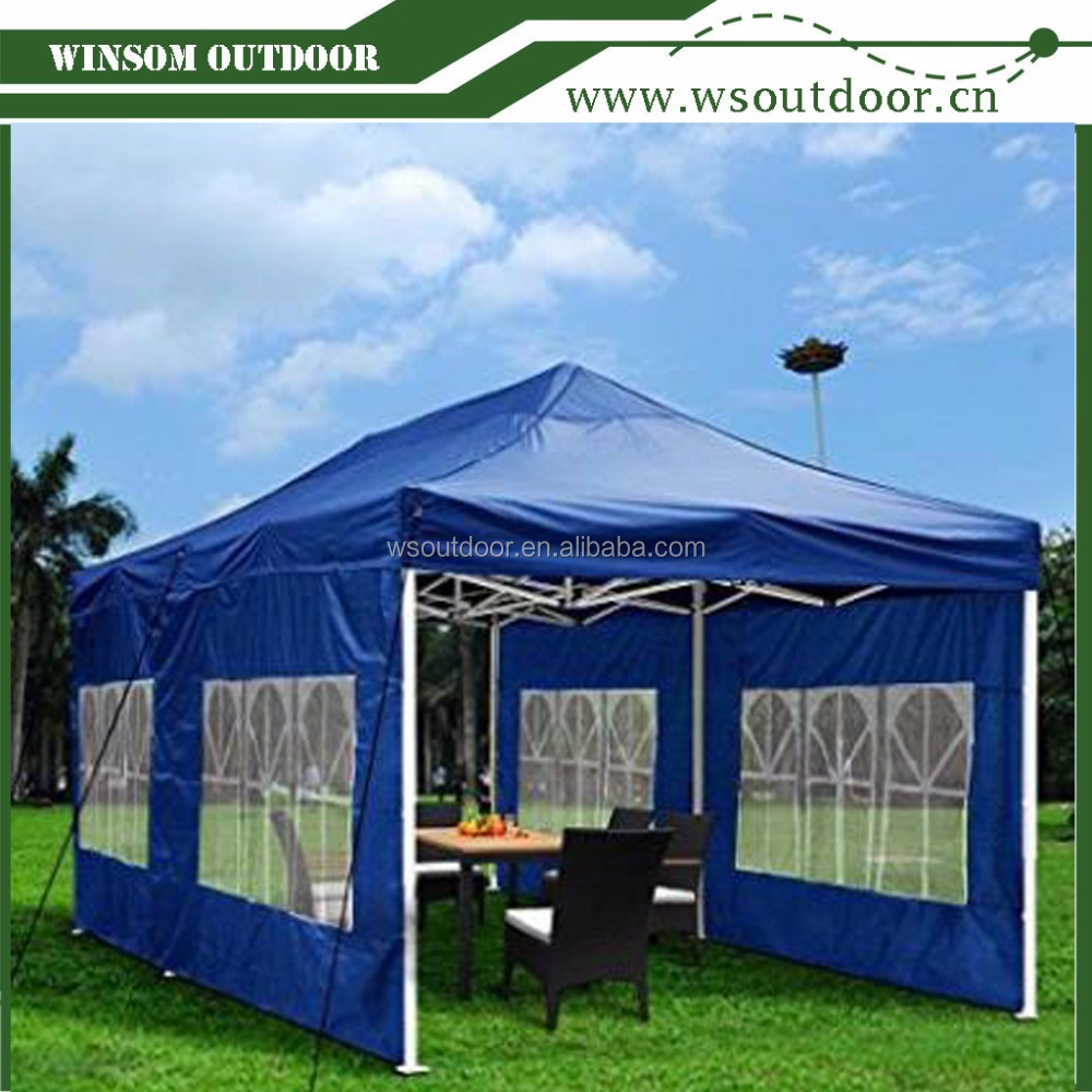 10x20 Feet Easy Pop Up Canopy Folding Wedding Party Tent w/ Removable Sidewall Carry Bag