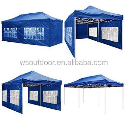 10x20 Feet Easy Pop Up Canopy Folding Wedding Party Tent w/ Removable Sidewall Carry Bag