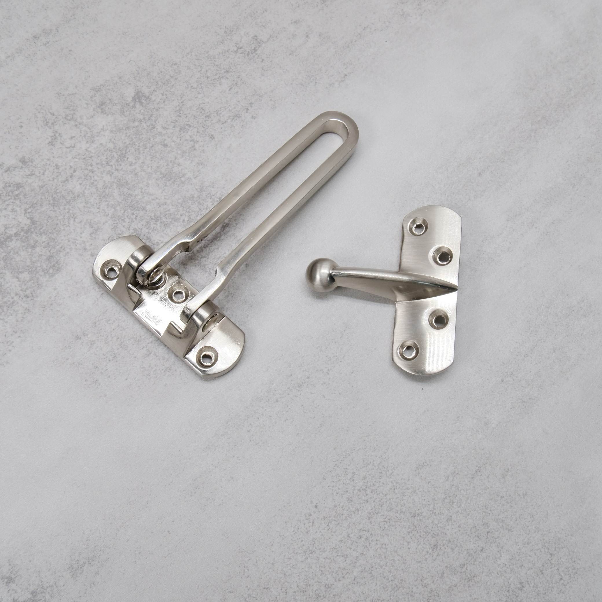 Security Door Guard Zinc Alloy Door Bolt Metal Hardware High Security for Home Satin Nickel Door Lock Swing Bar