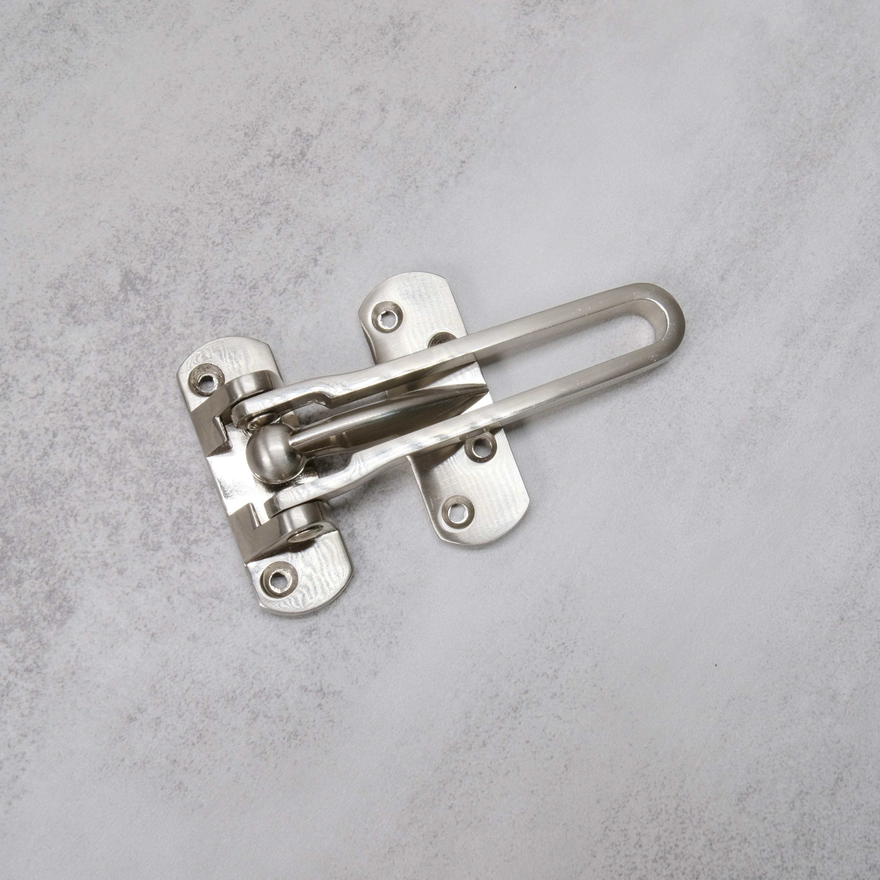 Security Door Guard Zinc Alloy Door Bolt Metal Hardware High Security for Home Satin Nickel Door Lock Swing Bar