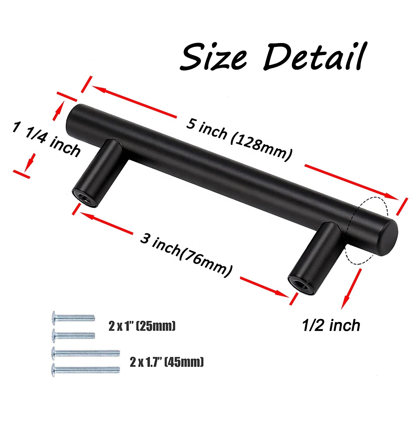 hot sale Stainless Steel T-bar cabinet pulls drawer pulls