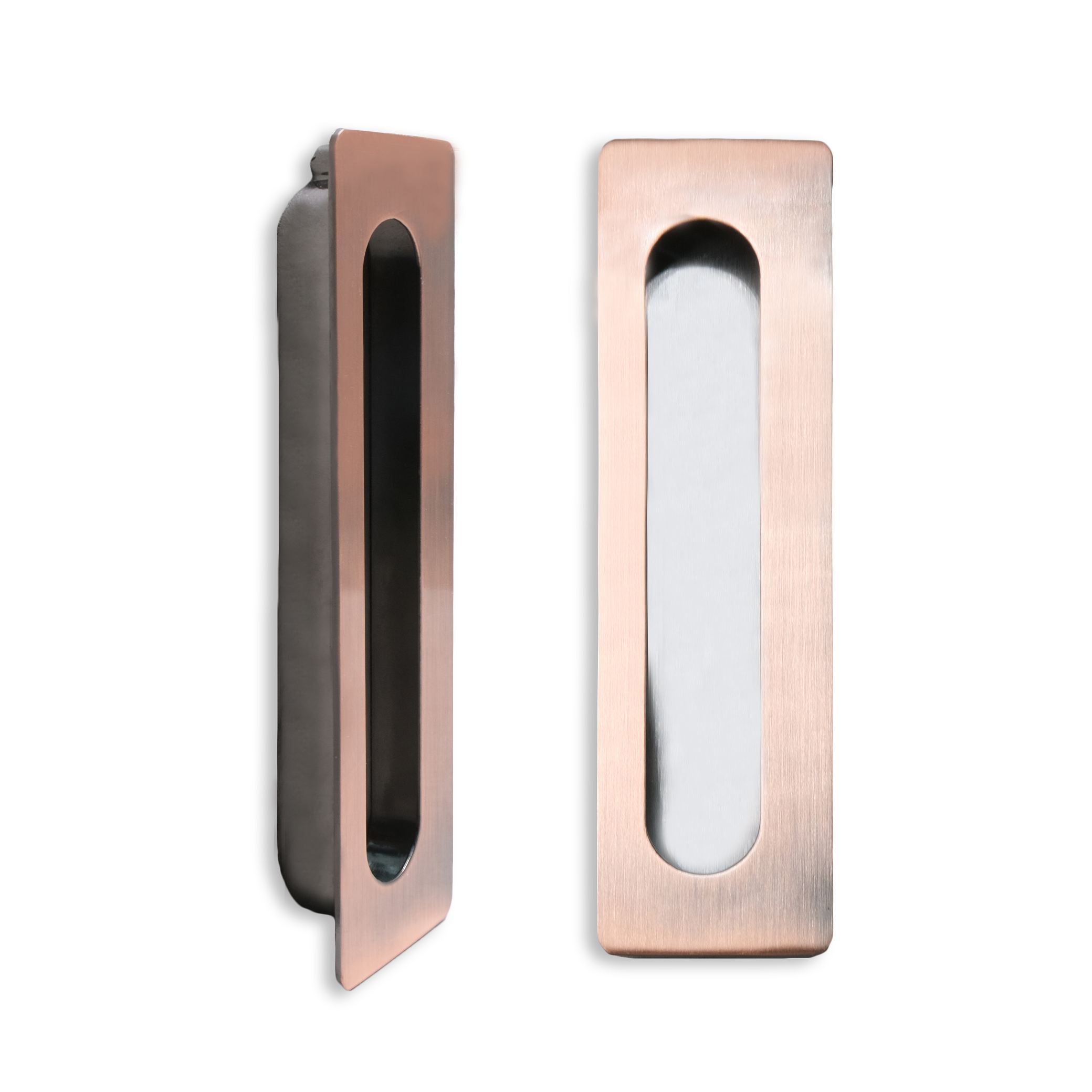 Antique Copper Metal Door Hardware Oval Sliding Door Handles Zinc Alloy Flush Handle for Sliding Doors Windows Cabinets