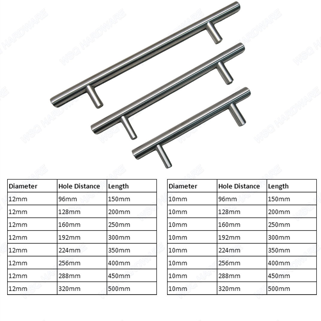 Furniture Handle Stainless Steel Hollow Handles Pulls for Cabinet Wardrobe Cupboard in Stock Wholesale