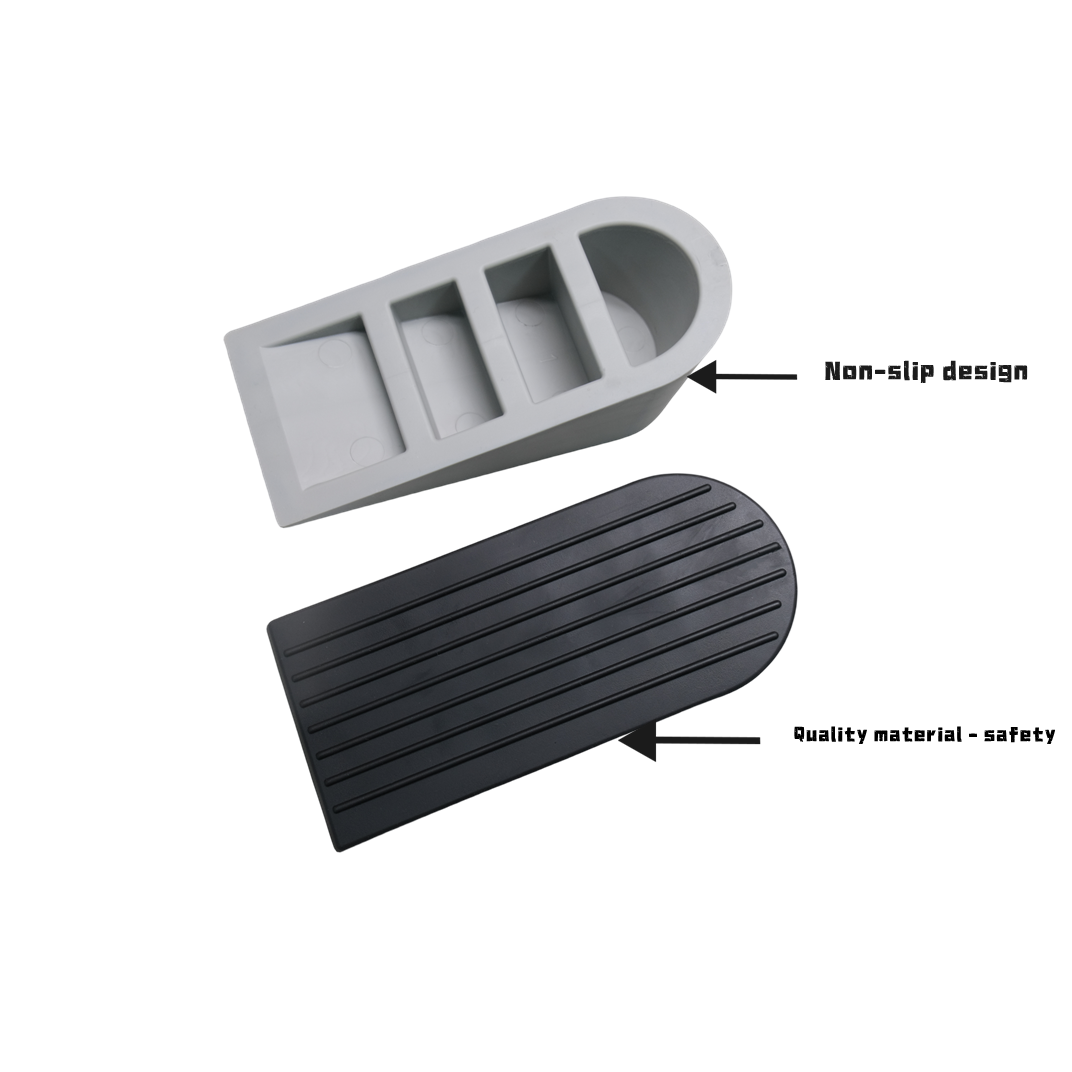 Anti Collision Heavy Duty Wedge Doorstop Bumper Protector Door Stopper Rubber Heavy Duty Non-Slip and Non-Marking