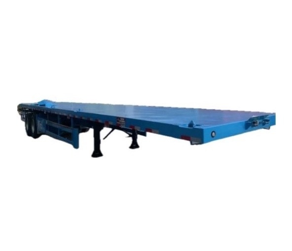 Wosheng hot selling China factory 2/3 axles  Flatbed Semi Trailer 20FT 40FT  Flat Bed Container Semi truck trailers