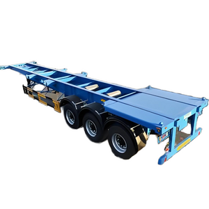 wosheng factory discount direct sale  3 axles truck trailer 20 40 45 feet container skeleton semi trailer