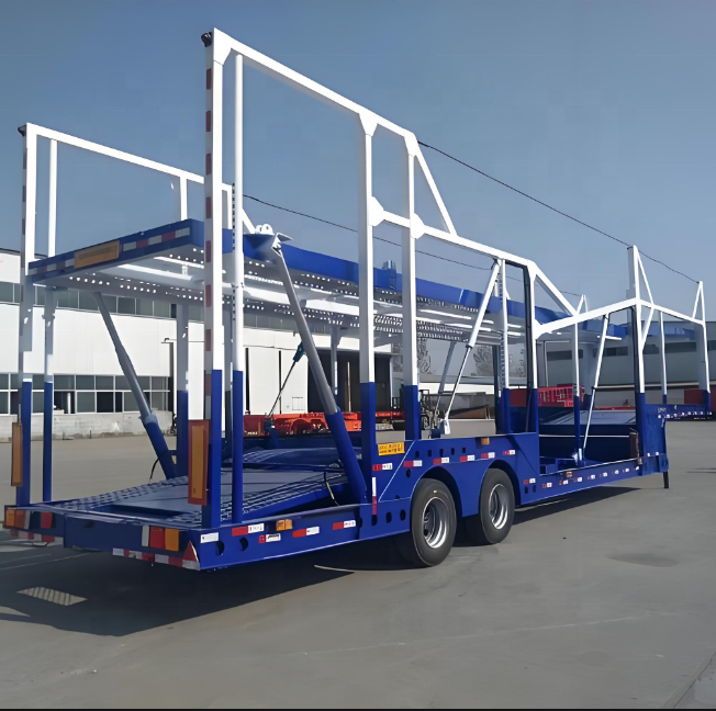 WS Stainless Steel Overland Car Trailer Double Deck Carrier Semi Trailer