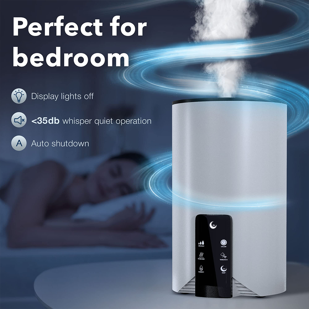 OEM ODM Custom 4L Smart WIFI Control Aroma Diffuser Warm Cold Mist Ultrasonic Humidificateur Air Purify Humidifier for Home