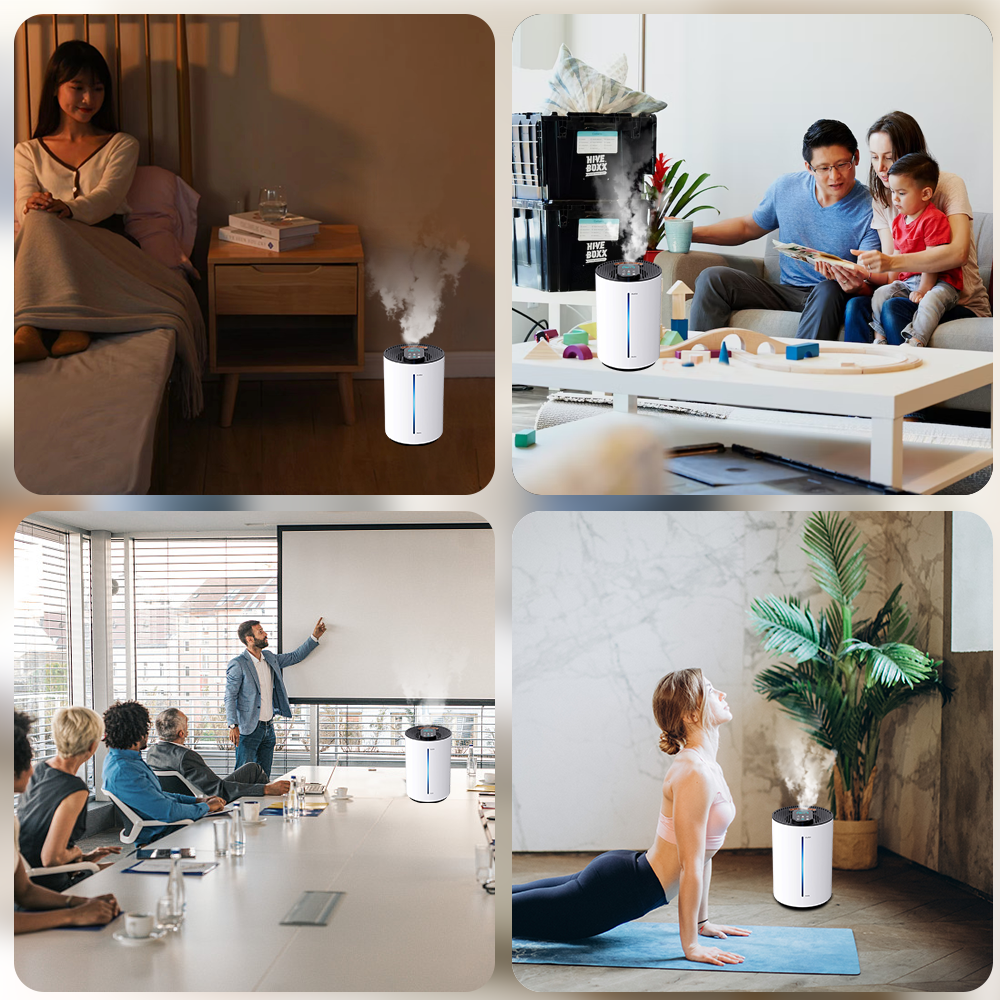 Custom 5.5L Large Capacity Water Tank Ultrasonic Cool Warm Mist Air Humidifier Smart Tuya wifi App Aroma Diffuser Humidifier