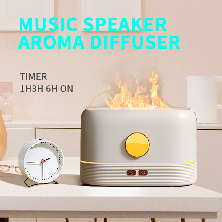 OEM 200ml USB Ultrasonic Spray Mist Flame Air Humidifier Fire Aroma Essentiic Oil Diffuser Humidifier