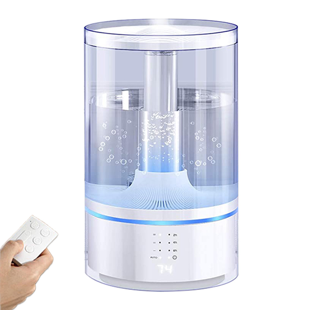 5.5L Transparent Water Tank Smart Warm Cool Mist Humidificador Ultrasonic Air Humidifier for Office and Bedroom Large Room