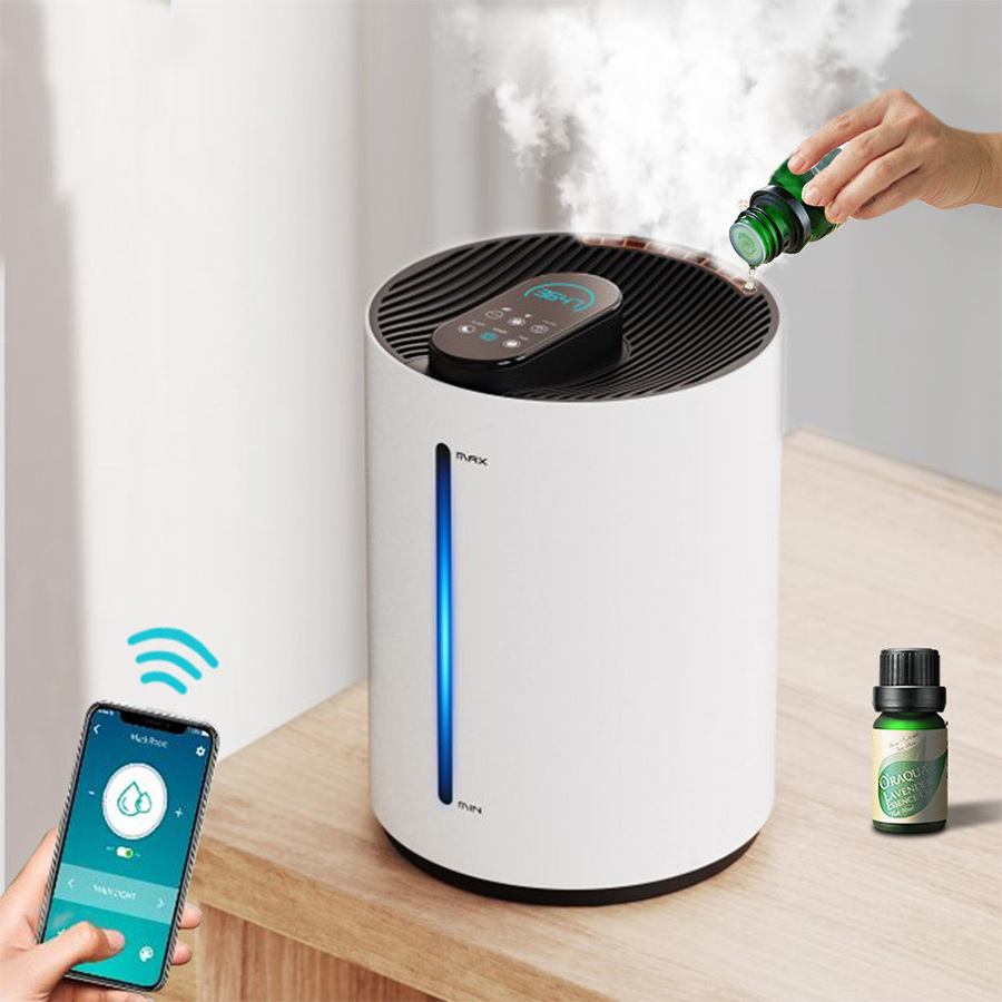 Custom 5.5L Large Capacity Water Tank Ultrasonic Cool Warm Mist Air Humidifier Smart Tuya wifi App Aroma Diffuser Humidifier