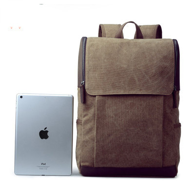 College Campus Retro Backpack OEM Promotion Cheap Computer backpack bag Canvas Fashion backpack