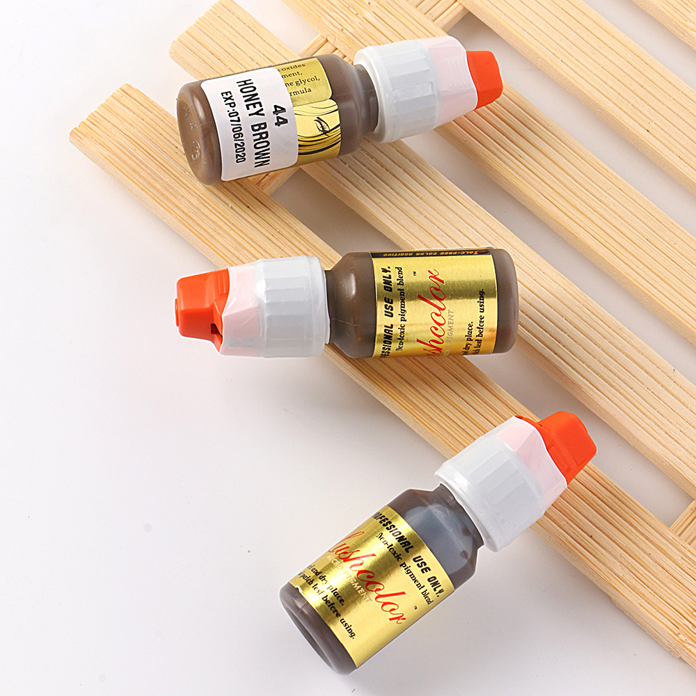 2022 ushcolor Semi Cream Micro Pigment 38 Colors Microblading Microshading 3D Eyebrows Cosmetic Tattoo Ink Micropigmentacion