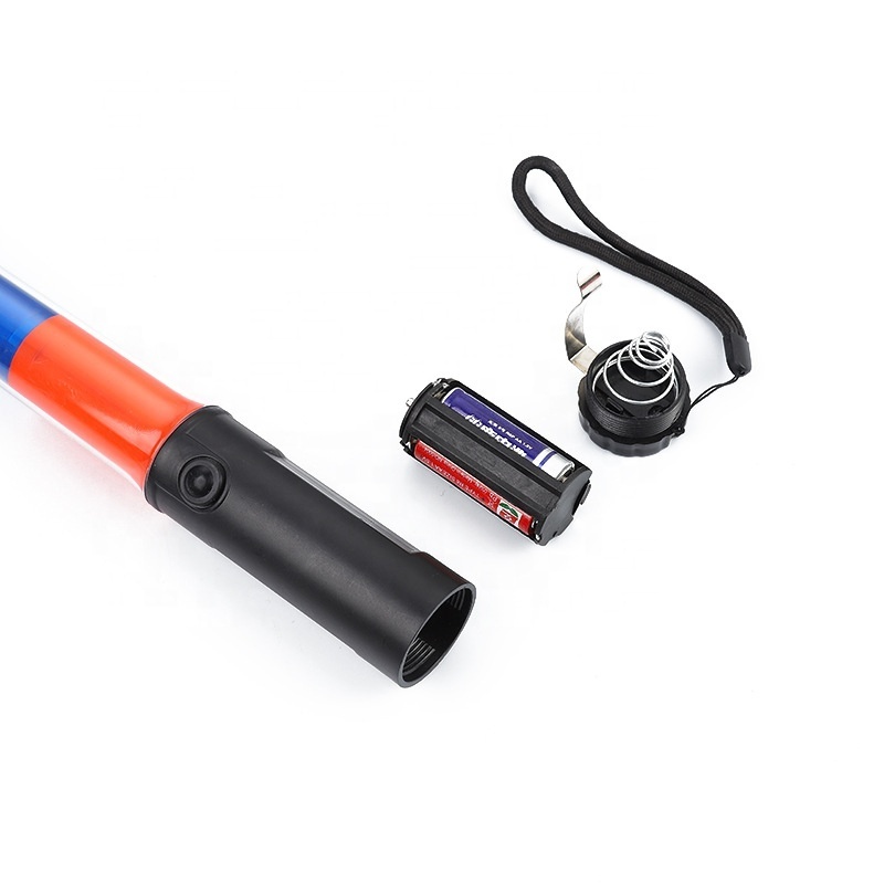 Red Bule Security Baton LED flashing Battery Operated Traffic Baton