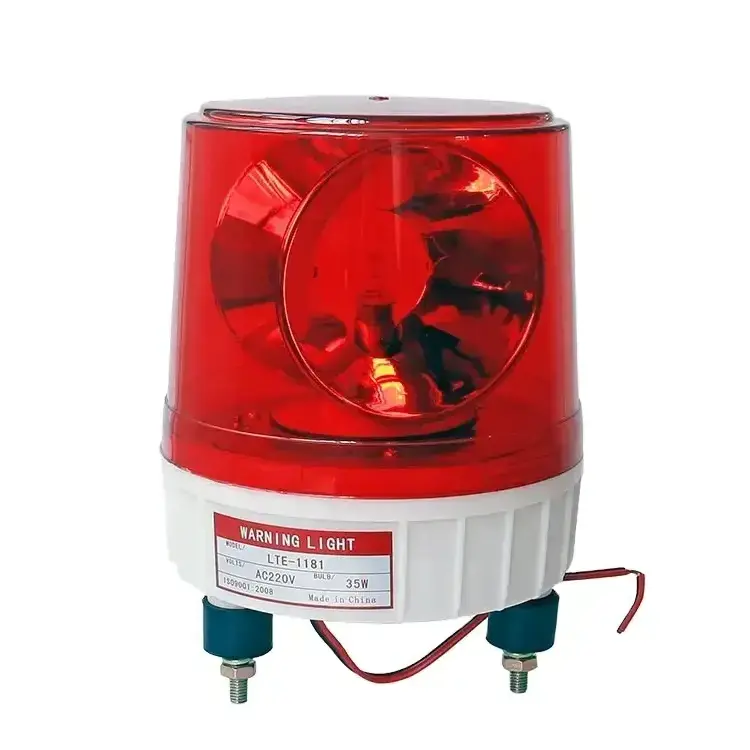 LTD-1181 DC 12V 24V AC 110V 220V Red magnetic revolving warning light