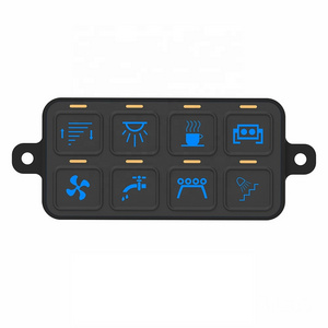 8 Gang Switch Panel Controller with Bluetooth and Circuit Control Box Waterproof Fuse Relay Box Wiring Harness Label Stickers