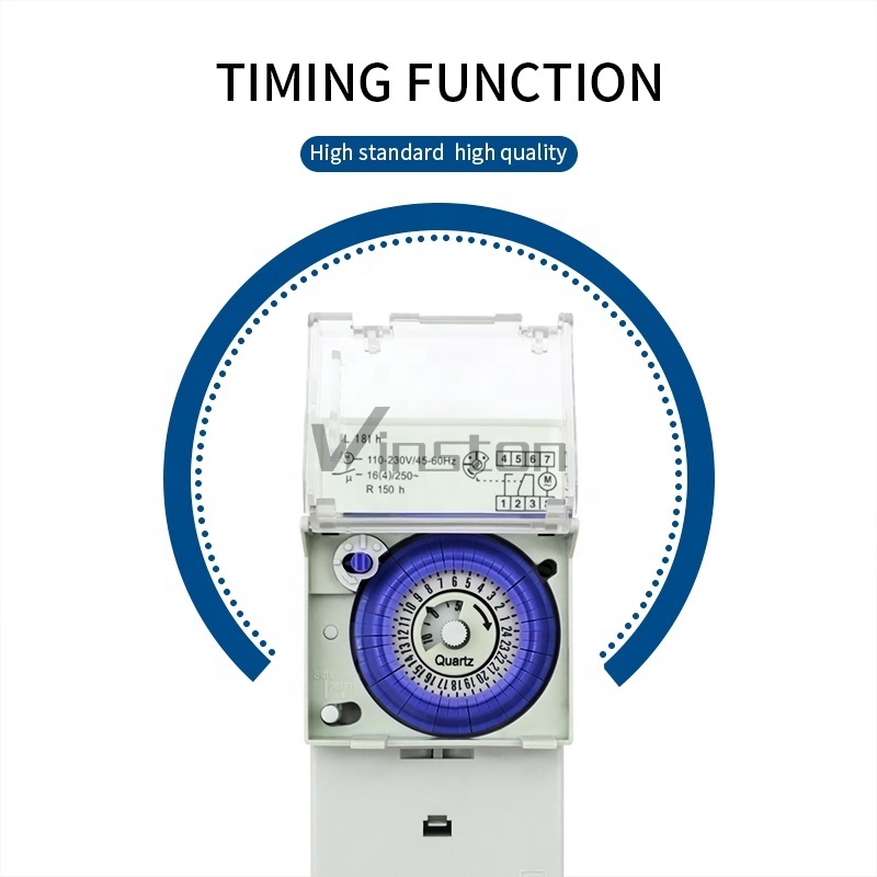 24V 16A Timer Switch On/off Switching Time Switch 24hours Mechanical Customized Sul181h Min 30 Minutes 48