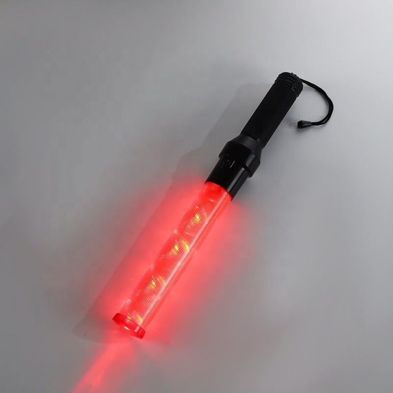 Portable Red Security Baton LED flashing Battery Operated Traffic Baton for road