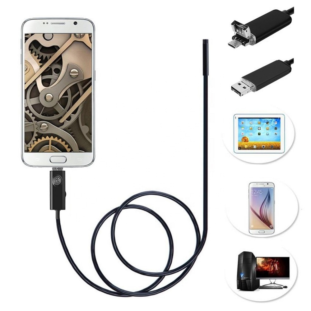 5.5mm Waterproof Inspection PC USB Endoscope Camera for Android and Computer