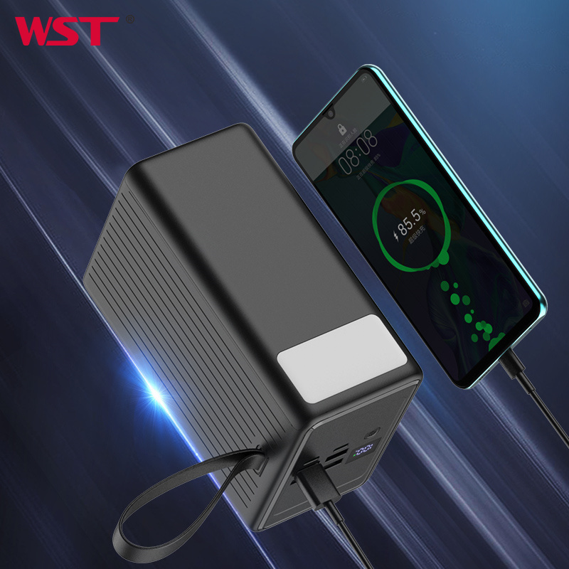 WST selling product charge portable mobile phone power bank mobile charge power bank power bank 80000mah