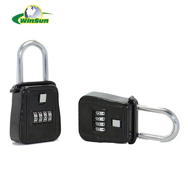 Zinc Alloy 3-Key Lock Box Alpha Key Style Key Safe Door Knob Hanging Afety Keyless Metal Small Combination Padlock