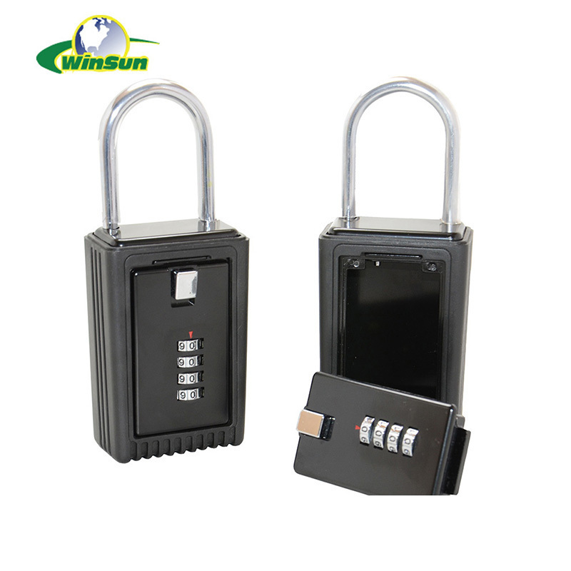 High Security Zinc Alloy Digital Key Lock Box Lock Box Realtor 4 Digital Combination Key Lock Box