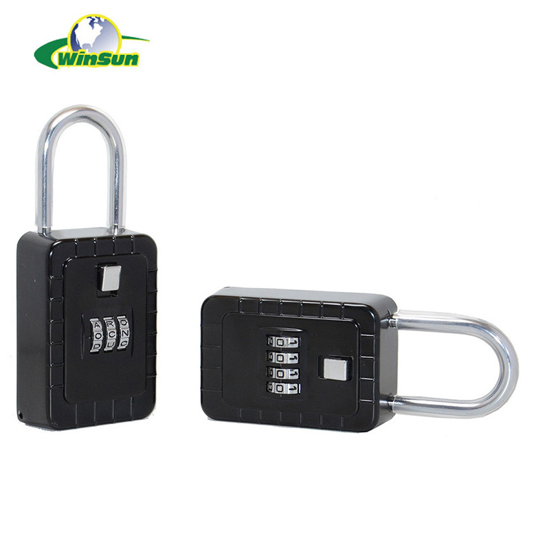 Grey Beach Keyless Storage Password Outdoor Safe Security Realtor Hanging Portable Metal Safe Key Locker lock Box for keys