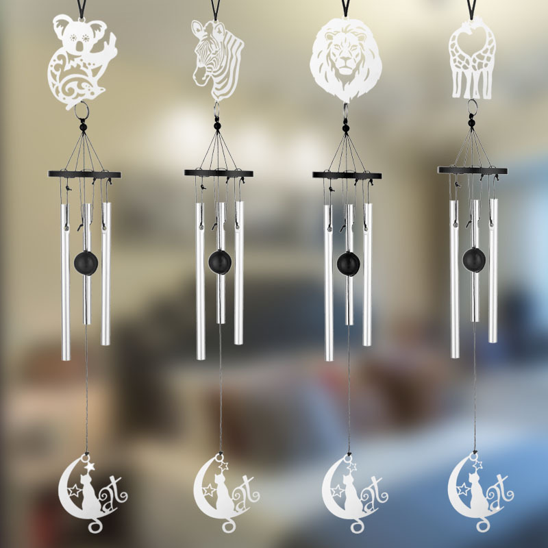 Handmade Wind Chimes with Stainless Steel Music Wind Chime Hanging Pendant Animal Ornaments Aeolian Bells