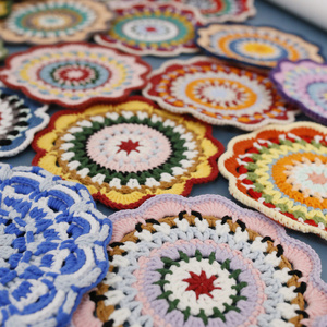 2024 Handmade Crochet Doily Mandala Multi Colored Christmas Doilies Beautiful Doilies Cotton Home Decor Crochet Mandala