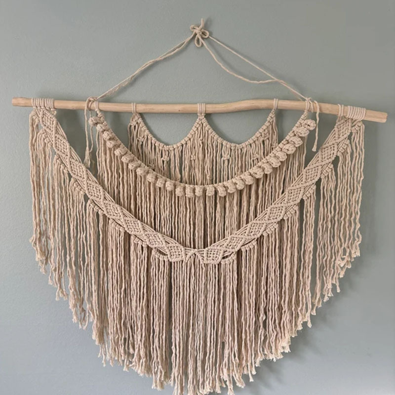 2024 new Macrame Wall Hanging Bohemian Decoration Woven Wall Hanging Macrame Mural Housewarming gift Headboard Boho Wall Decor