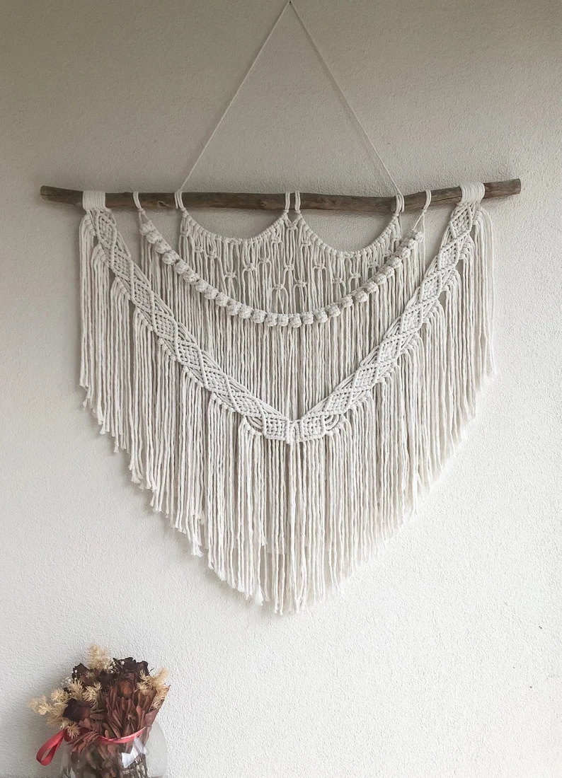 2024 new Macrame Wall Hanging Bohemian Decoration Woven Wall Hanging Macrame Mural Housewarming gift Headboard Boho Wall Decor