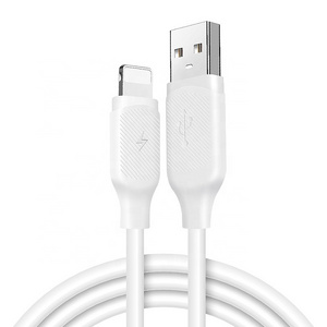 TPE Soft Glue White Fast Charging Data 1m Usb 2A Fast Charging Cable For Iphone Type-c Android