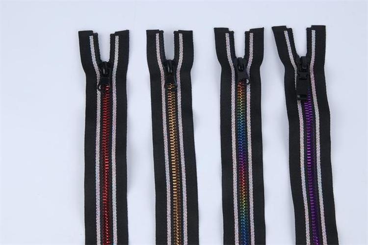 Factory Direct Custom Diamond Clothing Bags Resin Zipper Rubber Teeth Zipper Closure